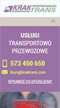 Mobile Screenshot of kraktrans.com